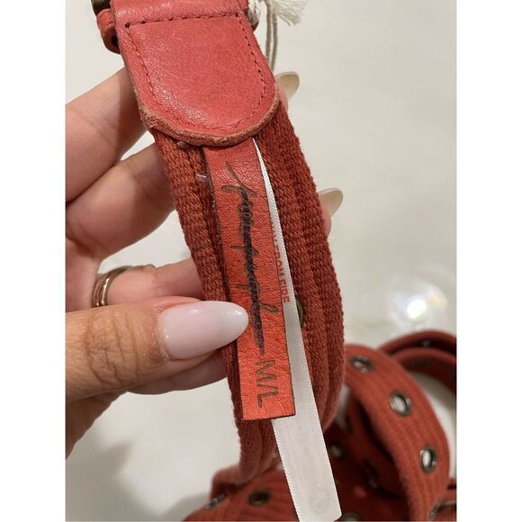 NWT Free People NWT Avril Grommet Canvas Belt SIize M/L - Picture 4 of 5